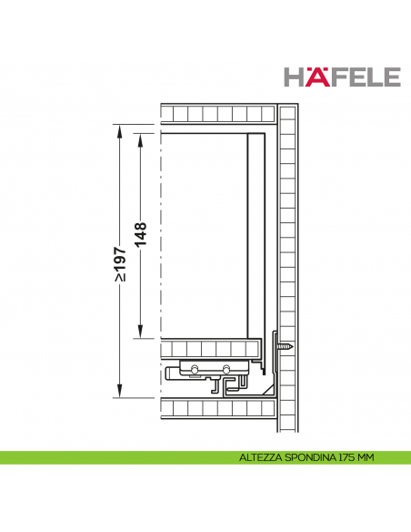 Disegno altezza spondina