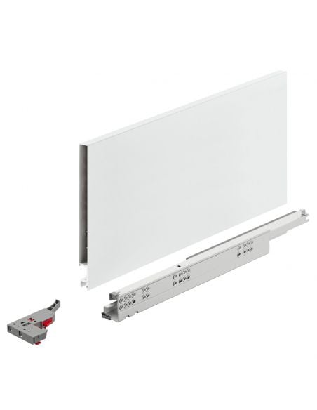 Kit cassetto ammortizzato Hafele Matrix Box Slim A portata 30 kg altezza spondina 175 mm uscita totale Syncro 3D