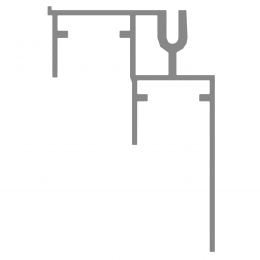 Binario inferiore in alluminio Gap Italia IN21 per ante scorrevoli