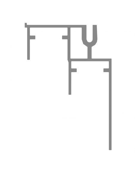 Binario inferiore in alluminio Gap Italia IN21 per ante scorrevoli