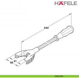 Chiave di regolazione Hafele Axilo 78 Light Tool 2
