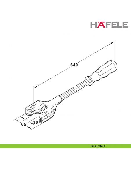 Chiave di regolazione Hafele Axilo 48 Light Tool - disegno