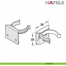 Clip per frontale zoccolo per sistema Hafele Axilo 48 2