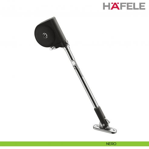 Fermo per piano ribaltabile in legno verso il basso Hafele con effetto frenante - nero