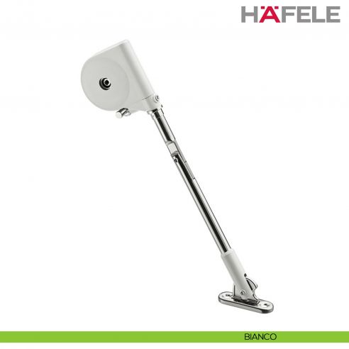 Fermo per piano ribaltabile in legno verso il basso Hafele con effetto frenante - bianco
