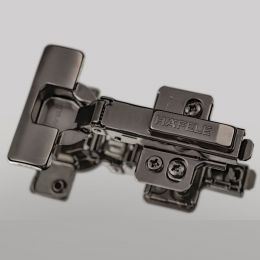 Cerniera Hafele Metalla 310 SM apertura 110 gradi montaggio ad angolo con ammortizzatore di chiusura nera 2