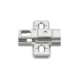 Base di montaggio a croce Hafele Metalla 310 SM regolabile tramite asola da avvitare nichelata