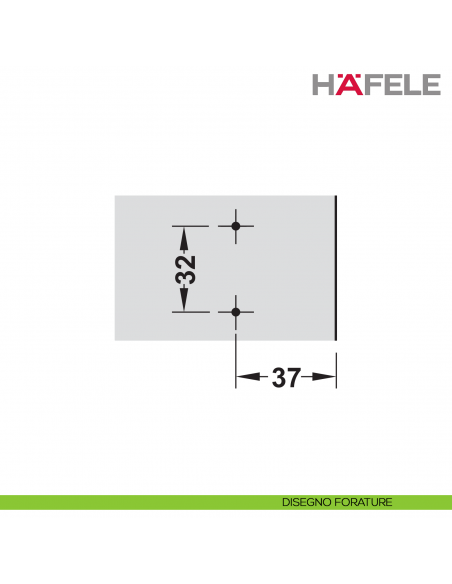 Base di montaggio a croce Hafele Metalla 310 SM regolabile tramite asola da avvitare nichelata - disegno forature