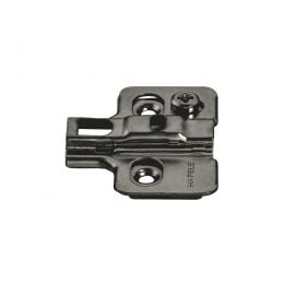 Base di montaggio a croce Hafele Metalla 310 SM regolabile tramite eccentrico da avvitare nera