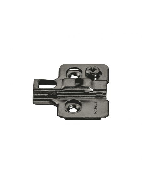 Base di montaggio a croce Hafele Metalla 310 SM regolabile tramite eccentrico da avvitare nera