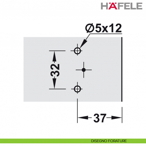 Base di montaggio a croce Hafele Metalla 310 SM regolabile tramite eccentrico da avvitare nera