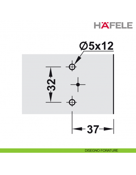 Base di montaggio a croce Hafele Metalla 310 SM regolabile tramite eccentrico da avvitare nera