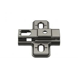 Base di montaggio a croce Hafele Metalla 310 SM regolabile tramite asola da avvitare nera