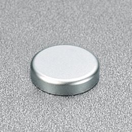 Placchetta copriscatolina tonda argento satinato Salice P2CTA09 per cerniera per anta in vetro 2