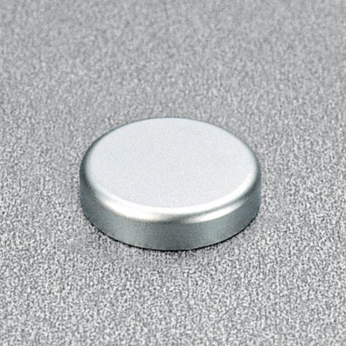 Placchetta copriscatolina tonda argento satinato Salice P2CTA09 per cerniera per anta in vetro