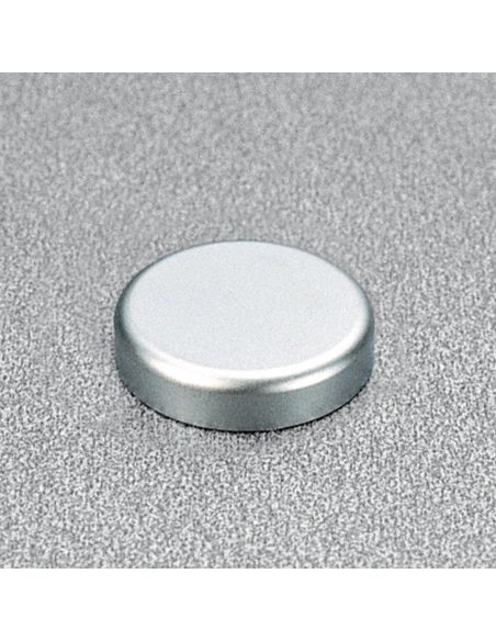 Placchetta copriscatolina tonda argento satinato Salice P2CTA09 per cerniera per anta in vetro