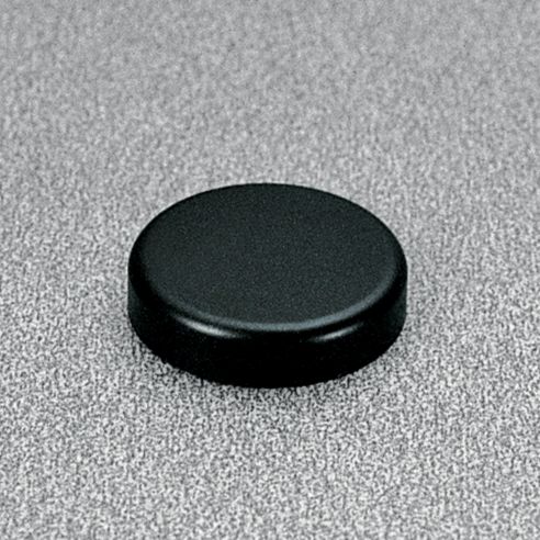 Placchetta copriscatolina tonda nera Salice P2CTA13 per cerniera per anta in vetro