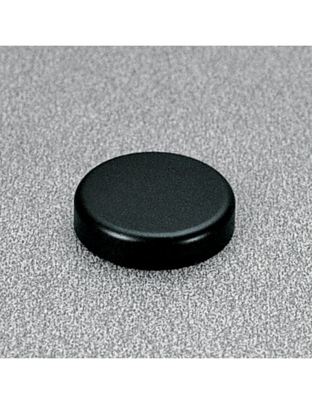 Placchetta copriscatolina tonda nera Salice P2CTA13 per cerniera per anta in vetro