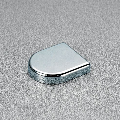 Placchetta copriscatolina semitonda cromata Salice P2CBA06 per cerniera per anta in vetro