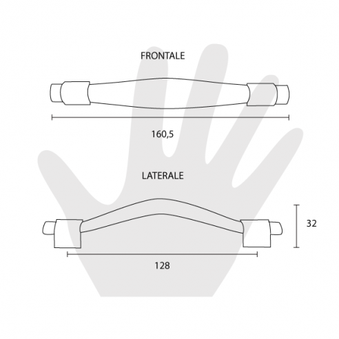 Maniglia per mobile Estamp 7491 disegno