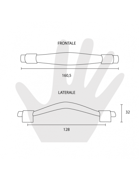 Maniglia per mobile Estamp 7491 disegno