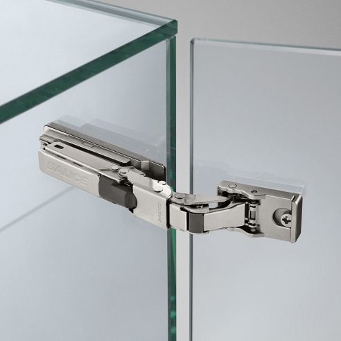 Cerniera per anta in vetro senza foratura Salice CBG2AC9 apertura 110 gradi chiusura automatica