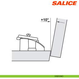 Base inclinabili da +10° a +30° per applicazioni angolari Salice B2V3BW9S 2