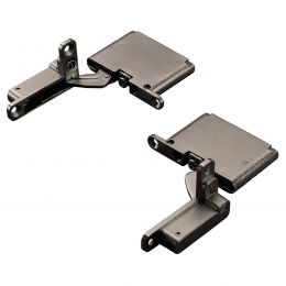 Cerniera invisibile Salice Air ammortizzata CEL6XE6XXV apertura 105 gradi finitura titanio