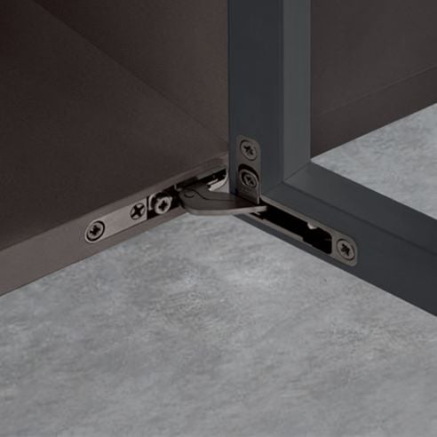 Cerniera invisibile Salice Air ammortizzata CEL6XE6XXV apertura 105 gradi finitura titanio