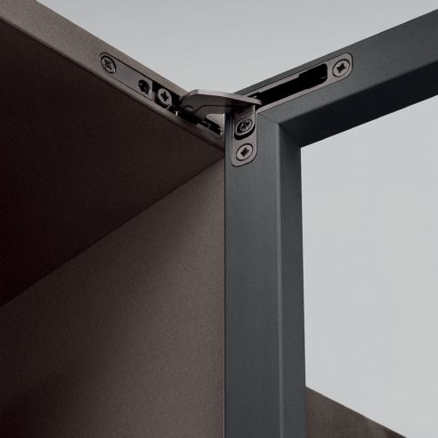 Cerniera invisibile Salice Air Push CELPX66XXV apertura 105 gradi finitura titanio