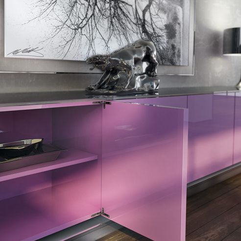 Cerniera invisibile Salice Air Push CELPX66XXV apertura 105 gradi finitura titanio