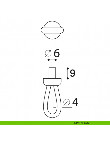 Pomolo cuoio Confalonieri Nichel satinato opaco MB00912DVNP1 disegno