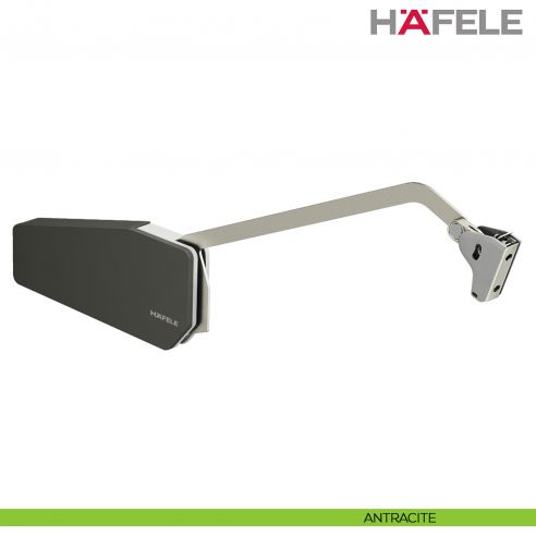 Guarnitura per anta pieghevole Hafele Free Fold altezza mobile 580-650 mm - antracite