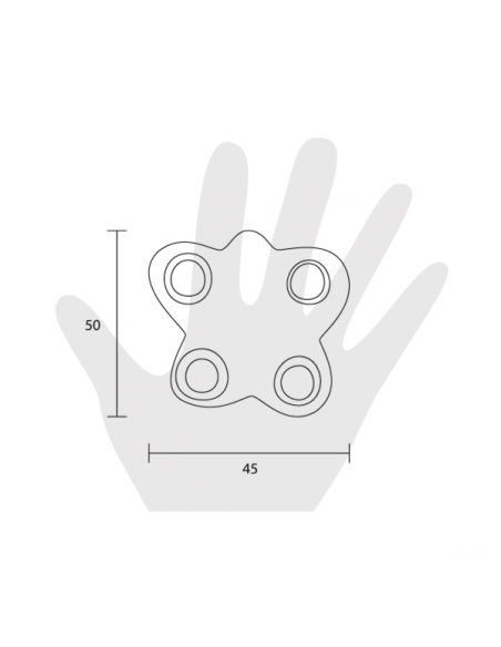 Pomello per mobile Estamp farfalla 5602 disegno