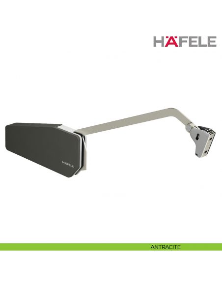 Guarnitura per anta pieghevole Hafele Free Fold altezza mobile 910-970 mm - antracite