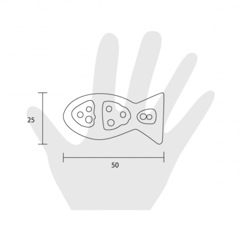 Pomello per mobile Estamp pesce 5603 disegno