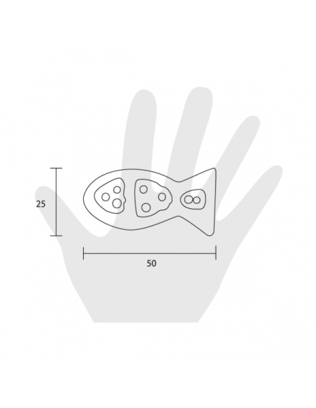 Pomello per mobile Estamp pesce 5603 disegno