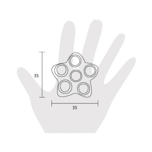 Pomello per mobile Estamp stella con cerchio 5603 disegno