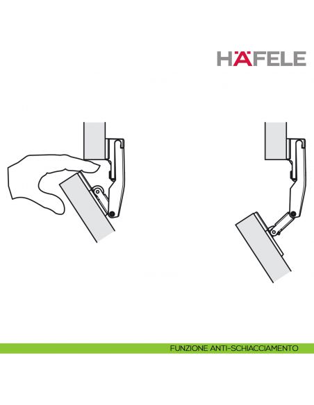 Cerniera intermedia per Hafele Free Fold Short - funzione anti-schiacciamento