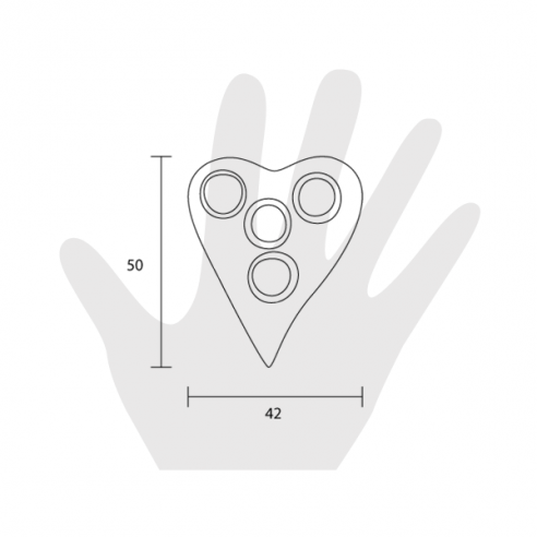 Pomello per mobile Estamp Cuore 5605 disegno