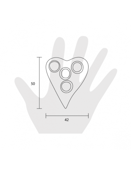 Pomello per mobile Estamp Cuore 5605 disegno