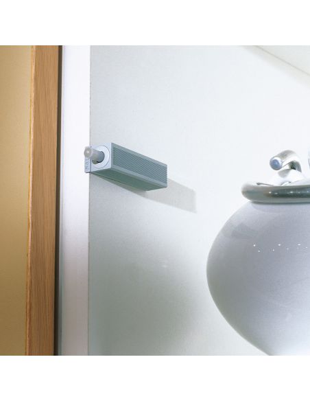 Adattatore longitudinale con biadesivo per Salice Smove D051SNG con utensile di posizionamento grigio