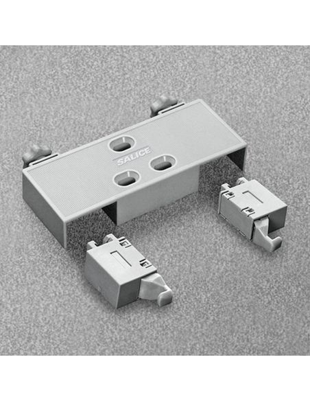 Cricchetto meccanico a pressione doppio con adattatore di regolazione per anta Salice Push DP5SNG