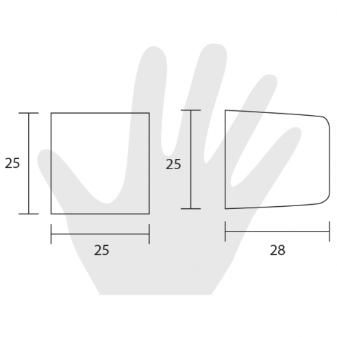 Pomello per mobile Estamp 8151 disegno