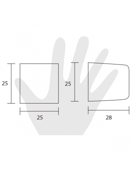 Pomello per mobile Estamp 8151 disegno