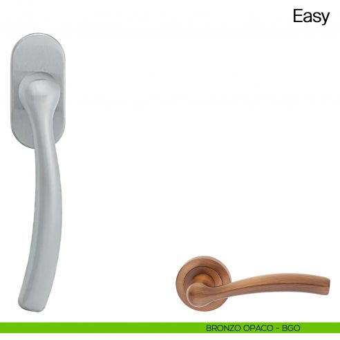 Maniglia martellina DK per finestra Easy Manital bronzato