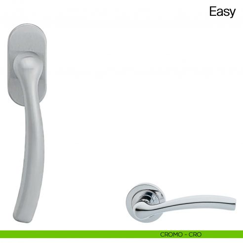 Maniglia martellina DK per finestra Easy Manital cromato
