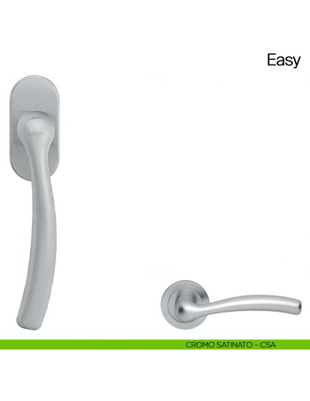 Maniglia martellina DK per finestra Easy Manital cromato satinato