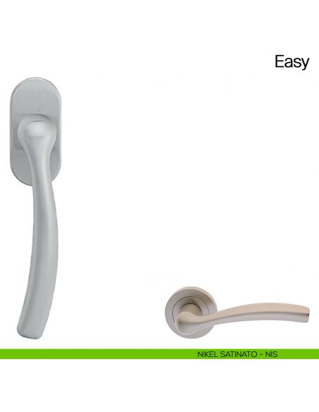 Maniglia martellina DK per finestra Easy Manital nikel satinato