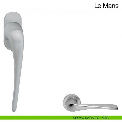 Maniglia martellina DK per finestra Le Mans Manital cromato satinato